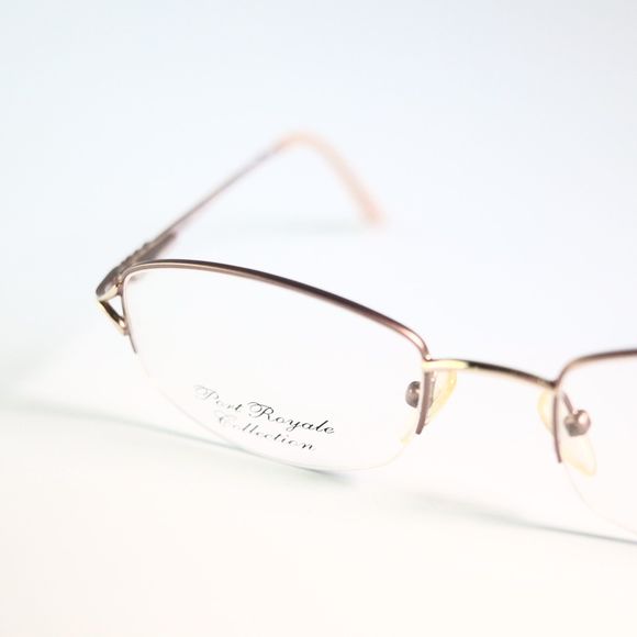 Port Royale Collection Silver Dollar 51-19 135 half rim eyeglasses frame N14 - Picture 3 of 9